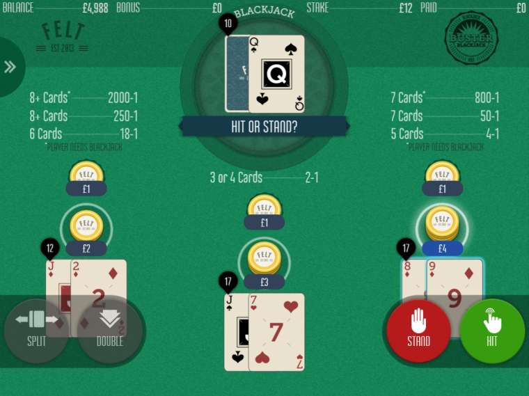 Видео покер Buster Blackjack демо-игра