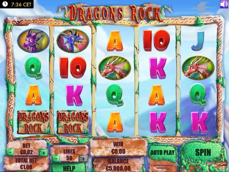 Онлайн слот Dragons Rock играть