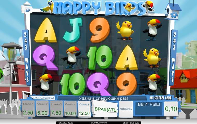 Онлайн слот Happy Birds играть