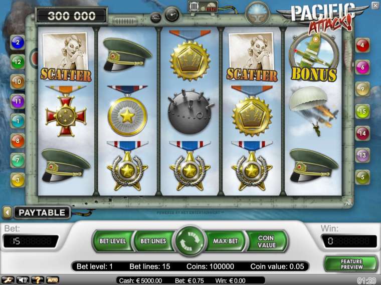 Онлайн слот Pacific Attack играть