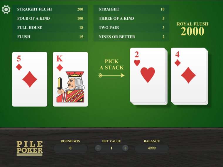 Видео покер Pile Poker демо-игра