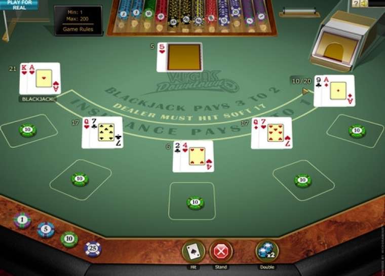Видео покер Vegas Downtown Blackjack Gold демо-игра