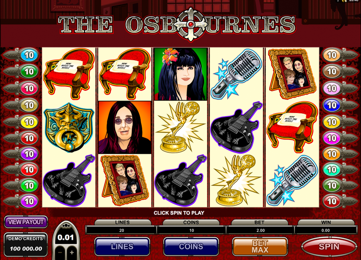Линии игрового автомата The Osbournes