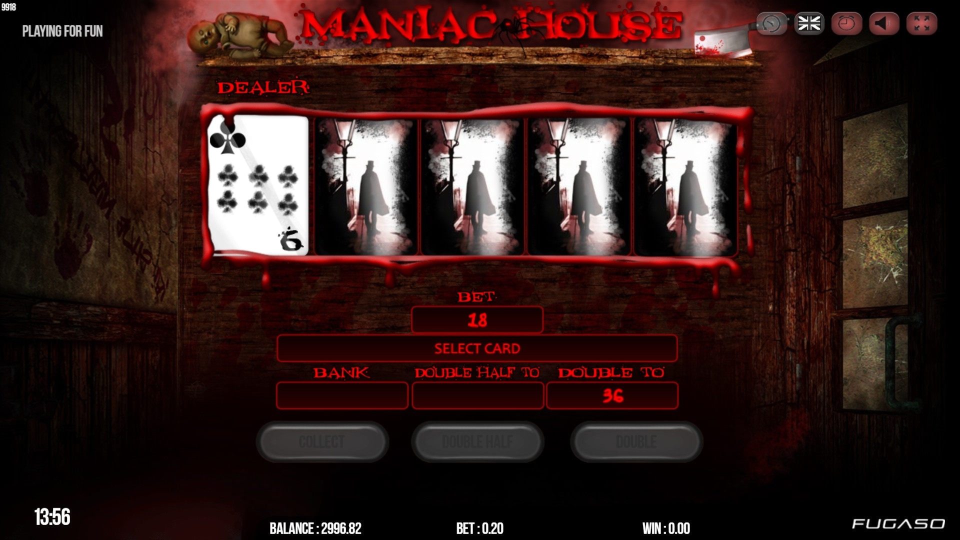 Скриншот бонусной игры слота игровой автомат Maniac House от Fugazo