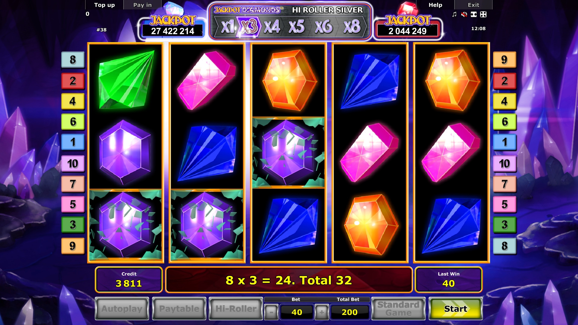Игровой автомат Jackpot Diamonds 🎰 от Novomatic / Greentube