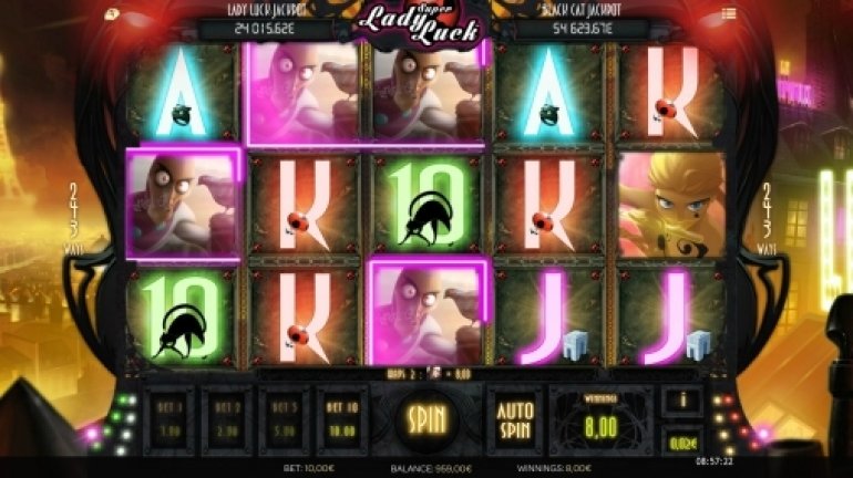 Скриншот игрового автомата Super Lady Luck от iSoftBet