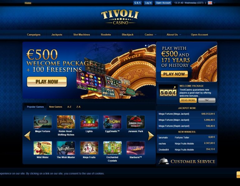 Tivoli’s online casino