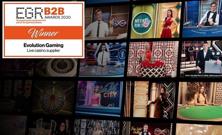 Evolution Gaming, EGR B2B Awards 2020