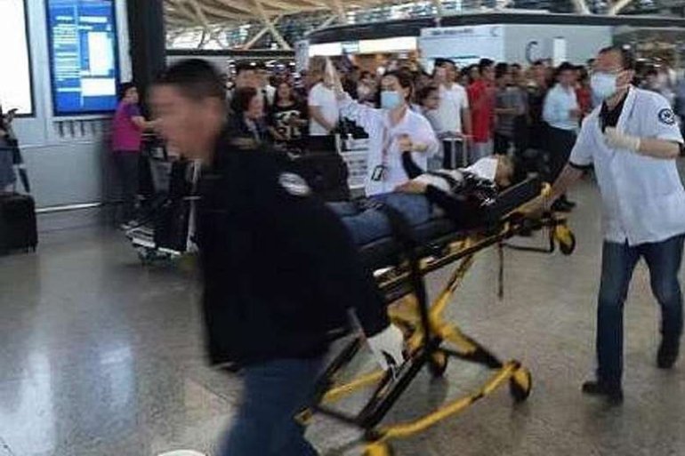 bomb in Shanghai airport