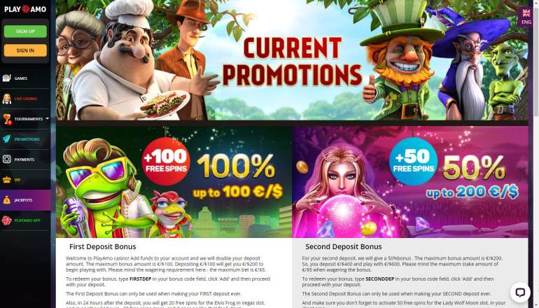 Стартовые бонусы и фриспины в казино PlayAmo