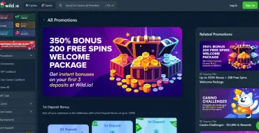 Up to 120% and free spins on your first deposit at Wild: Криптоказино Wild