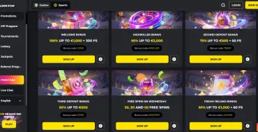 Up to €2,000 and 350 FS on your first three deposits at Golden Star: Онлайн казино Golden Star