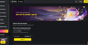 Weekly Reload up to €1,000 + 60 FS at Golden Star: Онлайн казино Голден Стар