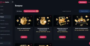 Welcome package at Hype: up to 250% and 150 free spins: Hype Online Casino