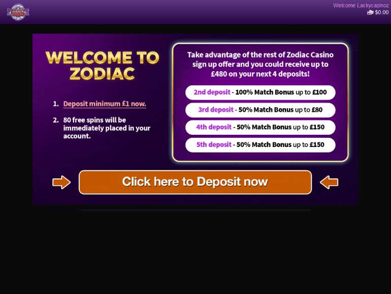 зеркало ZODIAC CASINOS 2022