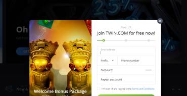 Twin Casino: Регистрация