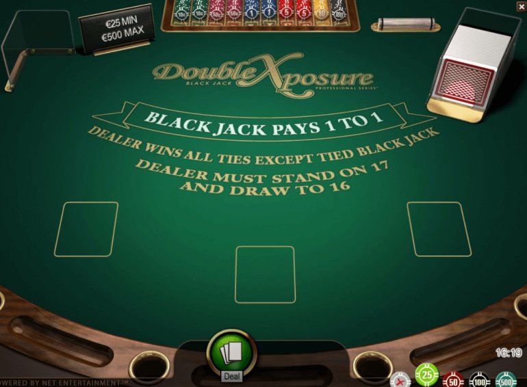 blackjack double exposure rules