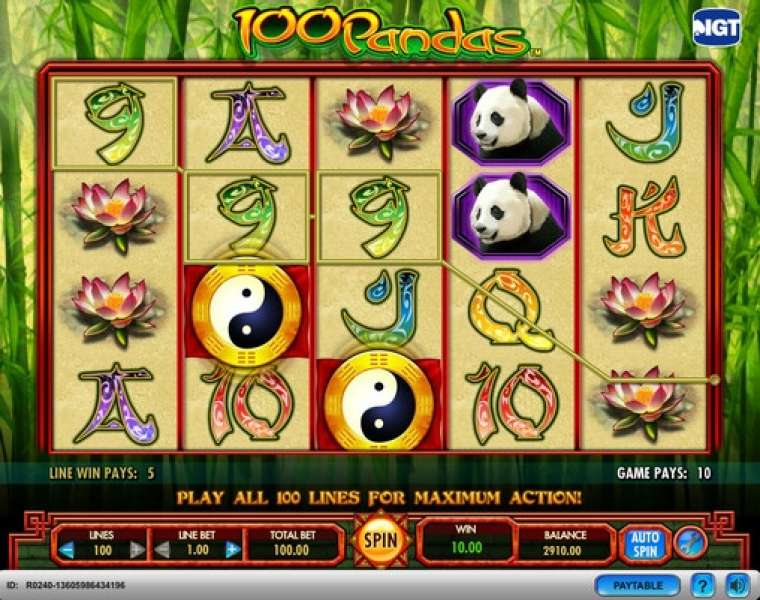 Видео покер 100 Pandas демо-игра