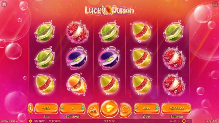 Слот посвящен фруктам в Дуриан Удачи Тема в Lucky Durian