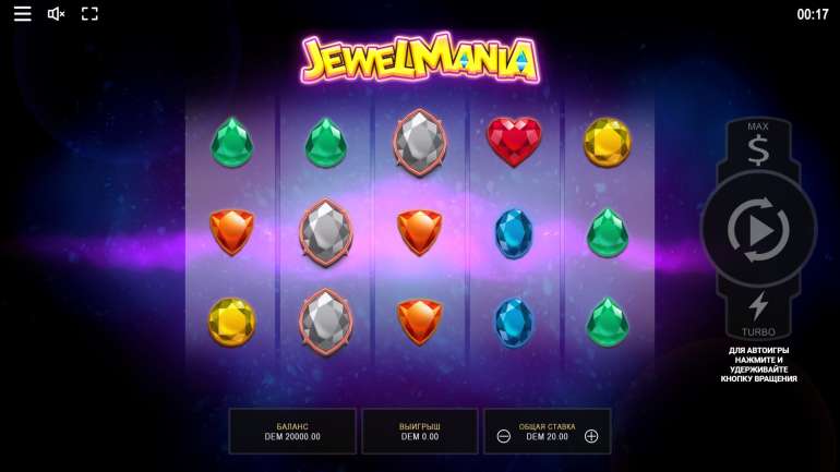 Дизайн в Мания Самоцветов Тема в Jewel Mania