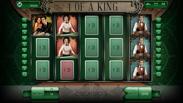 Видео покер 4 of a King демо-игра