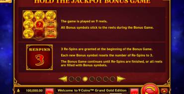 9 Coins Grand Gold Edition: Фриспины и/или респины