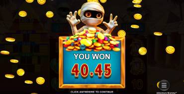 Adventure Mummy: Выигрыши