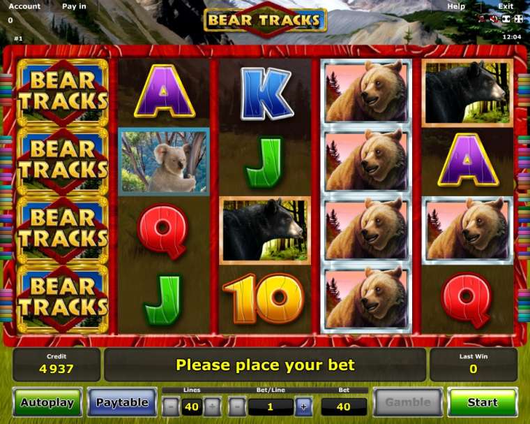 Видео покер Bear Tracks демо-игра