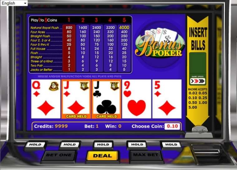 Видео покер Bonus Poker демо-игра