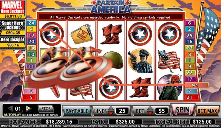 Онлайн слот Captain America играть