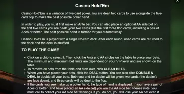 Casino Hold’em: Help
