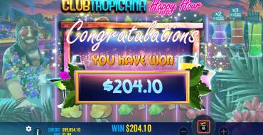 Club Tropicana — Happy Hour: Выигрыши