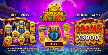 Coin Rush Rhino Running Wins: Бонусные игры