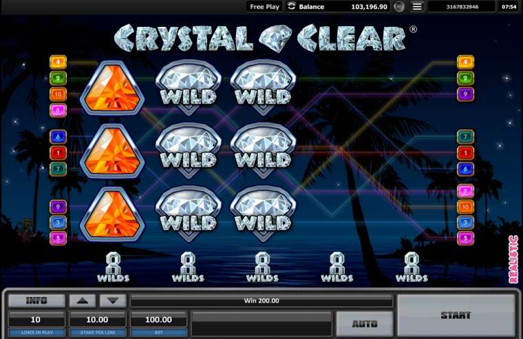 Онлайн слот Crystal Clear играть