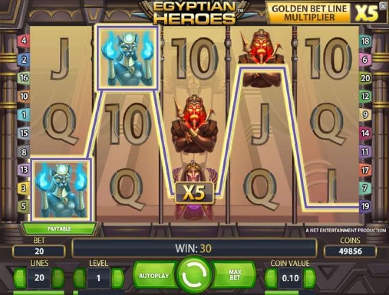 Видео покер Egyptian Heroes демо-игра