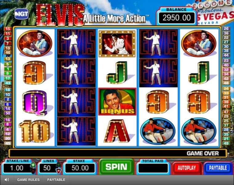 Видео покер Elvis: A Little More Action демо-игра