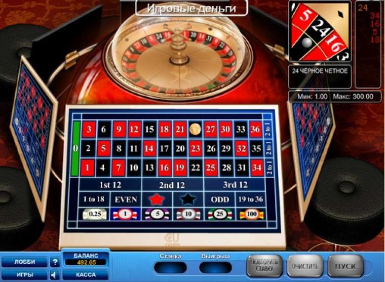 Видео покер European Roulette Machine демо-игра