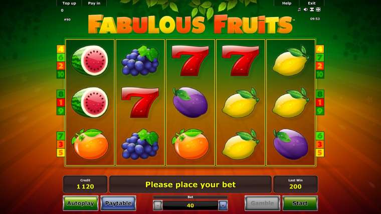 Видео покер Fabulous Fruits демо-игра