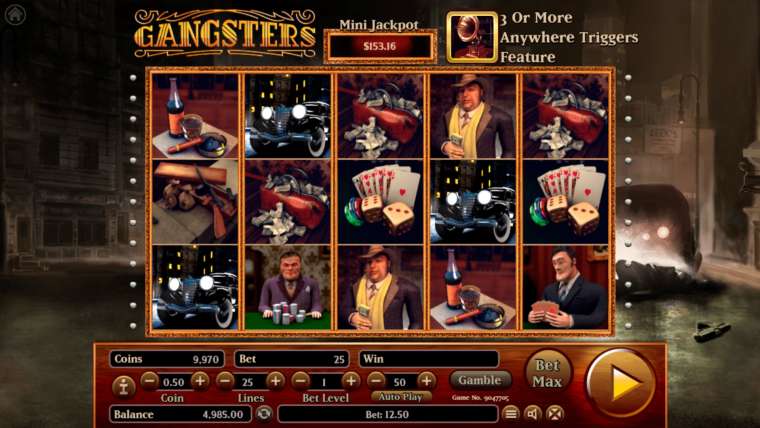 Видео покер Gangsters демо-игра