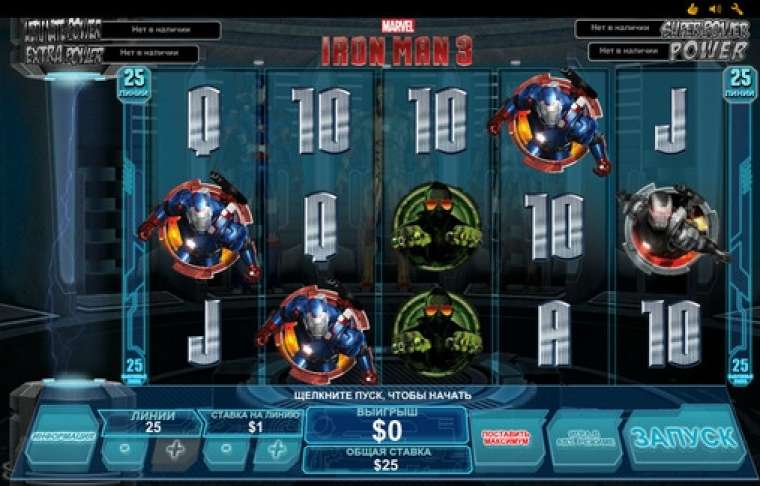 Видео покер Iron Man 3 демо-игра