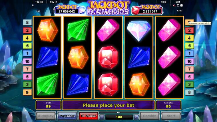 Онлайн слот Jackpot Diamonds играть