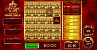 Jackpot King Prize Lines: Выигрыши