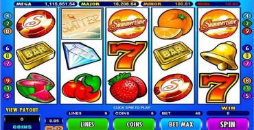 Mega Moolah Summertime – Progressive: Игровой автомат