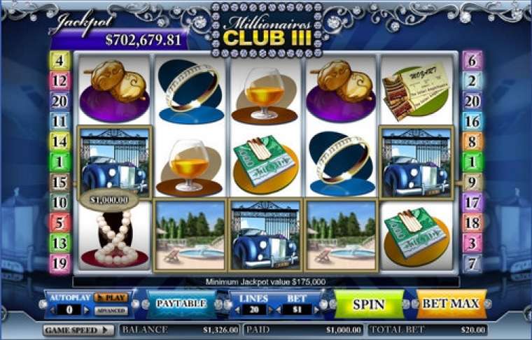 Онлайн слот Millionaire’s Club III играть