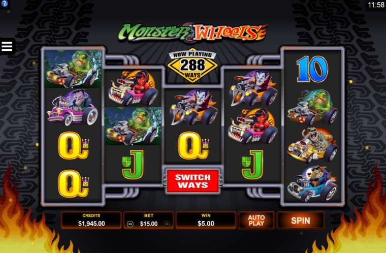 Видео покер Monster Wheels демо-игра
