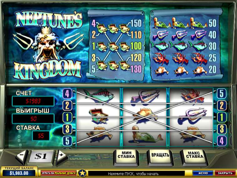 Видео покер Neptune's Kingdom демо-игра