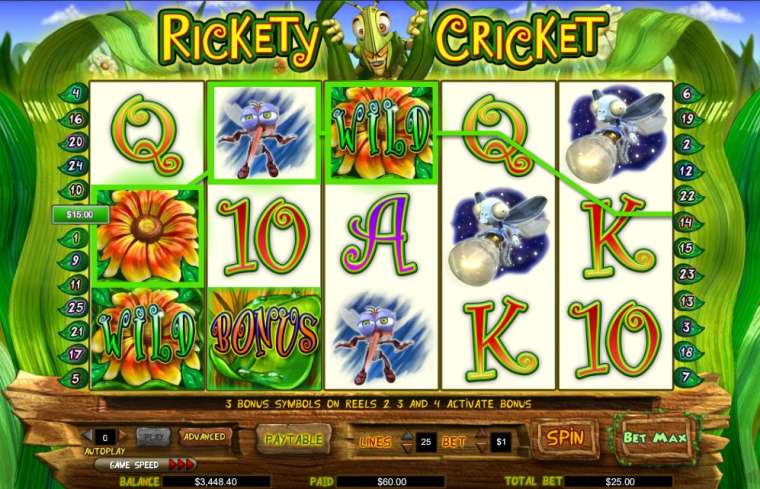 Видео покер Rickety Cricket демо-игра