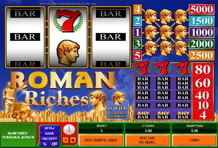 Видео покер Roman Riches демо-игра