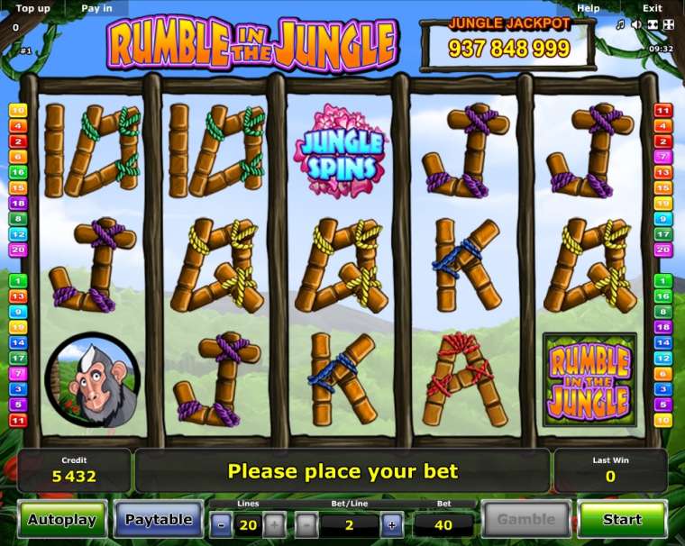 Видео покер Rumble in the Jungle демо-игра
