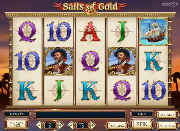 Онлайн слот Sails of Gold играть